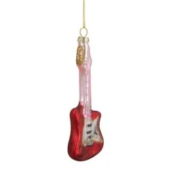 Northlight Red & Silver Bass Guitar Glass Ornament 13 Northlight Red & Silver Bass Guitar Glass Ornament -Northlight Sale Store D491062S 3