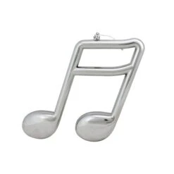Northlight Silver Shiny Musical Sixteenth Note Ornament