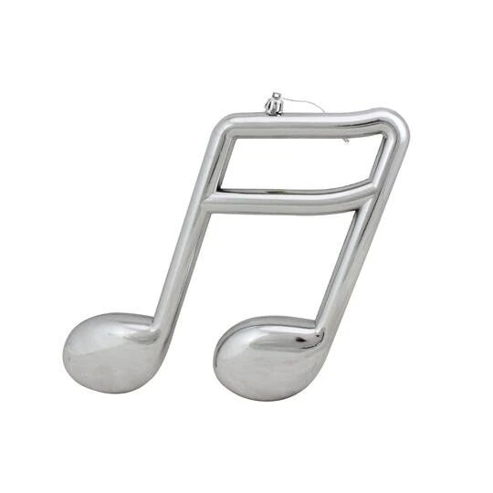 Northlight Silver Shiny Musical Sixteenth Note Ornament 1 Northlight Silver Shiny Musical Sixteenth Note Ornament