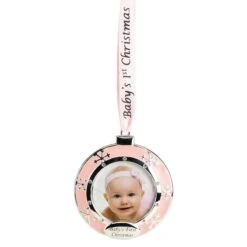 Northlight Pink & Silver Baby's First Christmas Crystal Embellished Photo Ornament 8 Northlight Pink & Silver Baby's First Christmas Crystal Embellished Photo Ornament -Northlight Sale Store D491066S 11