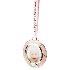 Northlight Pink & Silver Baby's First Christmas Crystal Embellished Photo Ornament 10 Northlight Pink & Silver Baby's First Christmas Crystal Embellished Photo Ornament -Northlight Sale Store D491066S 13