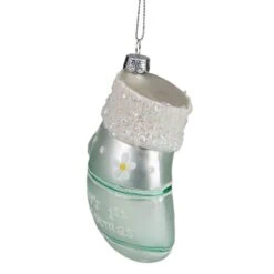 Northlight Mint Green Baby's 1st Christmas Mitten Glass Ornament 11 Northlight Mint Green Baby's 1st Christmas Mitten Glass Ornament -Northlight Sale Store D491067S 5