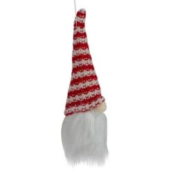 Northlight 8" Red & White Knit Gnome Head LED Ornament -Northlight Sale Store D491068S 2