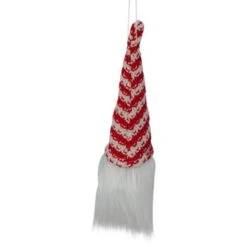 Northlight 8" Red & White Knit Gnome Head LED Ornament -Northlight Sale Store D491068S 3