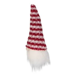 Northlight 8" Red & White Knit Gnome Head LED Ornament -Northlight Sale Store D491068S 4