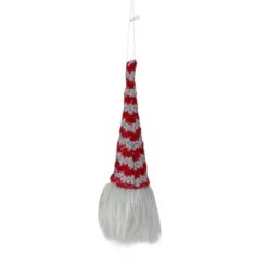 Northlight 8" Red & Gray Knit Gnome Head LED Ornament -Northlight Sale Store D491069S 3