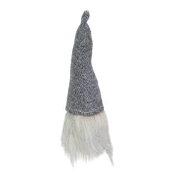 Northlight 8" Metallic Gray Knit Gnome Head LED Ornament -Northlight Sale Store D491070S 3