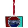 Northlight 3" Red & Blue Pepsi Globe Logo European Crystal Christmas Ornament