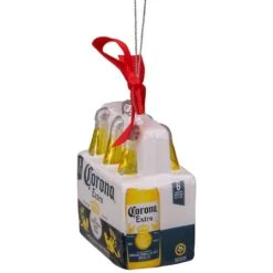 Northlight 6ct. 3.5" Red, White & Yellow Corona Six Pack Glass Christmas Ornaments -Northlight Sale Store D491084S 3