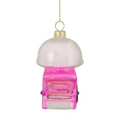 Northlight 3.5" Pink, White & Gold Cotton Candy Machine Glass Christmas Ornament -Northlight Sale Store D491085S 4