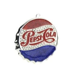 Northlight 3" Sequined & Glitter Blue & Red "PEPSI COLA" Bottle Cap Logo Christmas Ornament -Northlight Sale Store D491086S 11