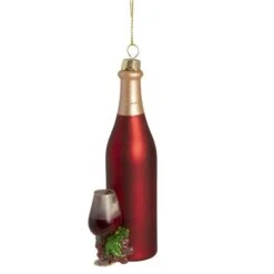 Northlight 6" Matte Red Wine Country Glass Bottle Christmas Ornament 21 Northlight 6" Matte Red Wine Country Glass Bottle Christmas Ornament -Northlight Sale Store D491087S 15