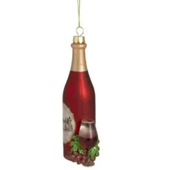 Northlight 6" Matte Red Wine Country Glass Bottle Christmas Ornament 14 Northlight 6" Matte Red Wine Country Glass Bottle Christmas Ornament -Northlight Sale Store D491087S 3