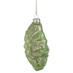 Northlight 4" Glittered Green Poinsettia Flower Glass Christmas Ornament -Northlight Sale Store D491091S 13