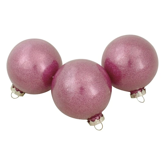 Northlight 12ct. 3" Glitter & Matte Magenta Pink Finial & Glass Ball Christmas Ornaments 4 Northlight 12ct. 3" Glitter & Matte Magenta Pink Finial & Glass Ball Christmas Ornaments - Image 4