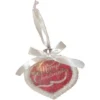 Northlight 4.5" Glitter White & Red LED Lighted 'Merry Christmas' With Love Ornament