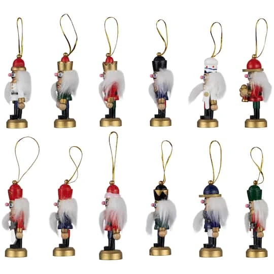 Northlight 12ct. 3.25" Multicolor Nutcracker Wood Ornaments 7 Northlight 12ct. 3.25" Multicolor Nutcracker Wood Ornaments - Image 7