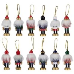 Northlight 12ct. 3.25" Multicolor Nutcracker Wood Ornaments 13 Northlight 12ct. 3.25" Multicolor Nutcracker Wood Ornaments -Northlight Sale Store D491121S 4
