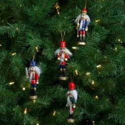 Northlight 4ct. 5" Multicolor Nutcracker Wood Ornaments 7 Northlight 4ct. 5" Multicolor Nutcracker Wood Ornaments -Northlight Sale Store D491122S 2