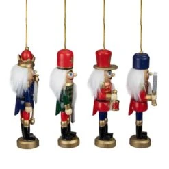 Northlight 4ct. 5" Multicolor Nutcracker Wood Ornaments 8 Northlight 4ct. 5" Multicolor Nutcracker Wood Ornaments -Northlight Sale Store D491122S 3