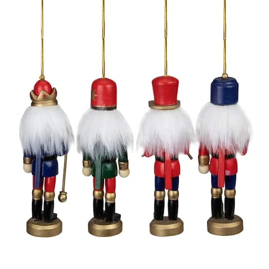 Northlight 4ct. 5" Multicolor Nutcracker Wood Ornaments 5 Northlight 4ct. 5" Multicolor Nutcracker Wood Ornaments - Image 5
