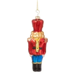 Northlight 5.5" Shiny Red Nutcracker Soldier Glass Ornament -Northlight Sale Store D491123S 5