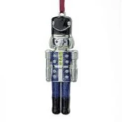 Northlight 3.75" Shiny Silver And Blue Nutcracker Crystal Embellished Ornament -Northlight Sale Store D491125S 2