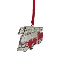 Northlight Silver Plated Fire Truck Crystal Embellished Ornament 6 Northlight Silver Plated Fire Truck Crystal Embellished Ornament -Northlight Sale Store D491131S 2