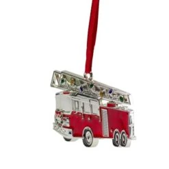Northlight Silver Plated Fire Truck Crystal Embellished Ornament 7 Northlight Silver Plated Fire Truck Crystal Embellished Ornament -Northlight Sale Store D491131S 3