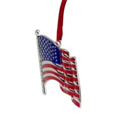 Northlight Silver Plated American Flag Crystal Embellished Ornament -Northlight Sale Store D491132S 3
