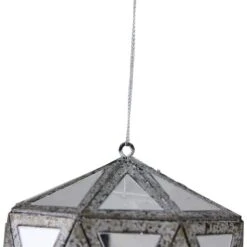 Northlight 5.5" Silver And Clear Mirrored Framed Geometric Drop Ornament 7 Northlight 5.5" Silver And Clear Mirrored Framed Geometric Drop Ornament -Northlight Sale Store D491136S 2