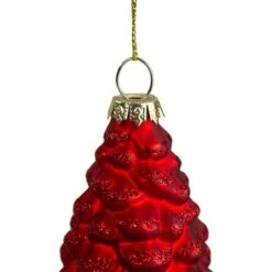 Northlight Matte Red Pine Cone Glass Ornament -Northlight Sale Store D491140S 3
