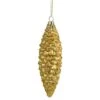 Northlight Matte Gold Pine Cone Glass Ornament