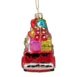 Northlight 4" Red Fire Truck With Santa & Presents Glass Christmas Ornament -Northlight Sale Store D491146S 5