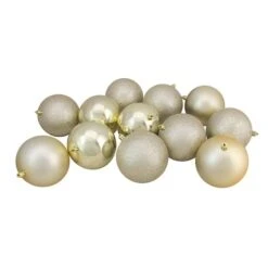 Northlight 12ct. Champagne Gold Shatterproof Christmas Ball Ornaments Set -Northlight Sale Store D491150S 3