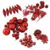 Northlight 125ct. 5.5" Apple Red Shatterproof 3-Finish Christmas Ornaments