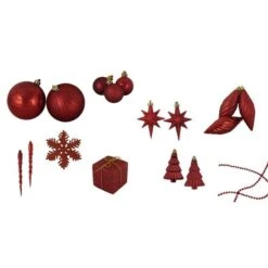 Northlight 125ct. 5.5" Apple Red Shatterproof 3-Finish Christmas Ornaments -Northlight Sale Store D491152S 12