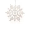 Northlight 24ct. 4" White Glitter Snowflake Christmas Ornaments