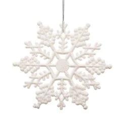 Northlight 24ct. 4" White Glitter Snowflake Christmas Ornaments -Northlight Sale Store D491154S 11