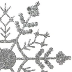 Northlight 24ct. 4" Silver Splendor Glitter Snowflake Christmas Ornaments -Northlight Sale Store D491156S 3