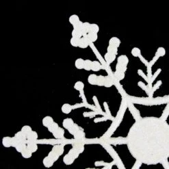 Northlight 12ct. 6.25" White Glitter Snowflake Hanging Christmas Ornaments -Northlight Sale Store D491157S 2