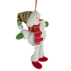 Northlight 13" Jolly Smiling Plush Snowman Hanging Christmas Ornament -Northlight Sale Store D491158S 2