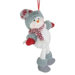 Northlight 14" Gray & Red Plush Snowman Hanging Christmas Ornament -Northlight Sale Store D491160S 2