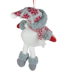 Northlight 14" Gray & Red Plush Snowman Hanging Christmas Ornament -Northlight Sale Store D491160S 3