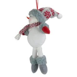 Northlight 14" Gray & Red Plush Snowman Hanging Christmas Ornament -Northlight Sale Store D491160S 4