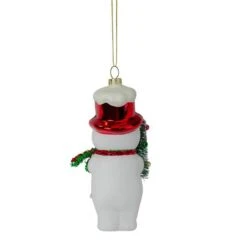 Northlight 5.5" White & Red Glass Snowman Christmas Ornament -Northlight Sale Store D491161S 3