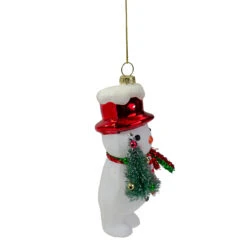 Northlight 5.5" White & Red Glass Snowman Christmas Ornament -Northlight Sale Store D491161S 4