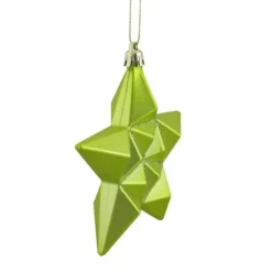 12ct. 5" Matte Green Kiwi Glittered Star Shatterproof Christmas Ornaments 5 12ct. 5" Matte Green Kiwi Glittered Star Shatterproof Christmas Ornaments -Northlight Sale Store D491163S 2