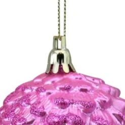 6ct. 6.5" Pink Shatterproof Glitter Pine Cone Christmas Ornaments -Northlight Sale Store D491186S 3