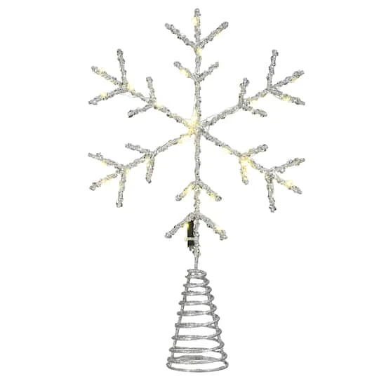 14.5" Snowflake Tree Top With Dual Color® Lights 1 14.5" Snowflake Tree Top With Dual Color® Lights